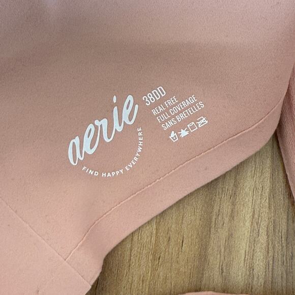 NWT AERIE Real Full Coverage Lightly Lined Bra in Blush Pink - Picture 4 of 8